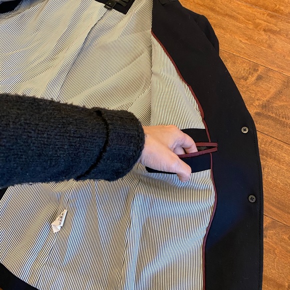 J. Crew Navy Blue Schoolboy Wool Blazer Jacket Sz 0 - Picture 6 of 15